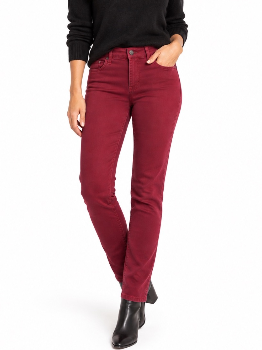 Seven7 Skinny Jeans Women’s Size 10 Burgundy Wine Stretch Denim